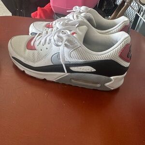 Kids White and Red Sneakers